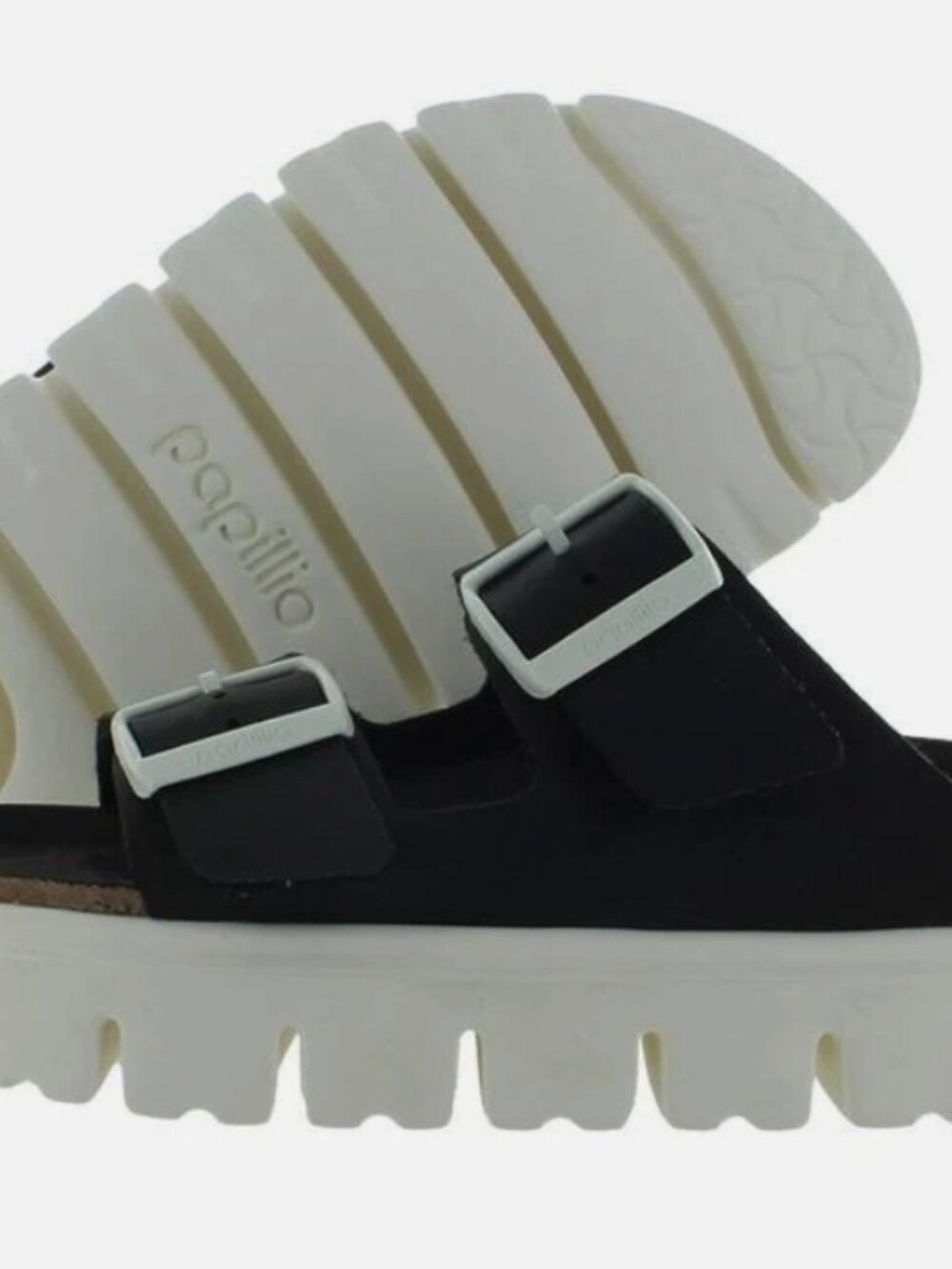 Chunky Sandal Birkenstock Arizona Papillio brand Black and White Size 11 - Picture 4 of 5